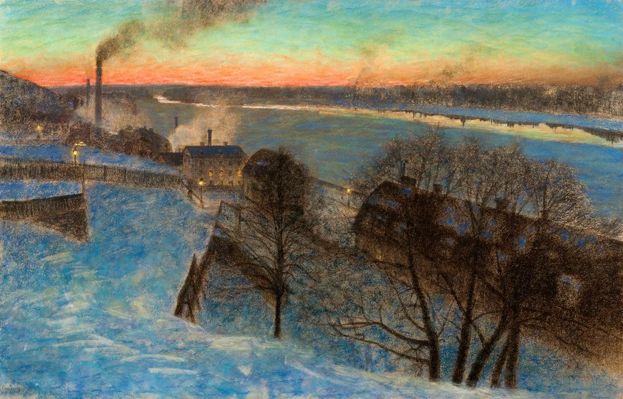 Evening In February Riddarfjarden Stockholm