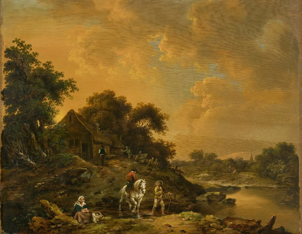 Evening Landscape 16 by Ferdinand Kobell - Canvas Print