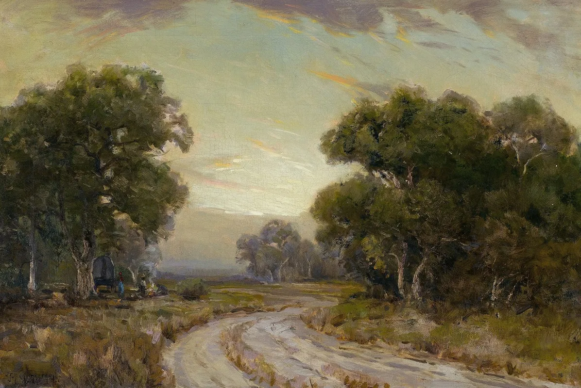 Evening Near Jackson Southwest Texas by Julian Onderdonk - Canvas Print