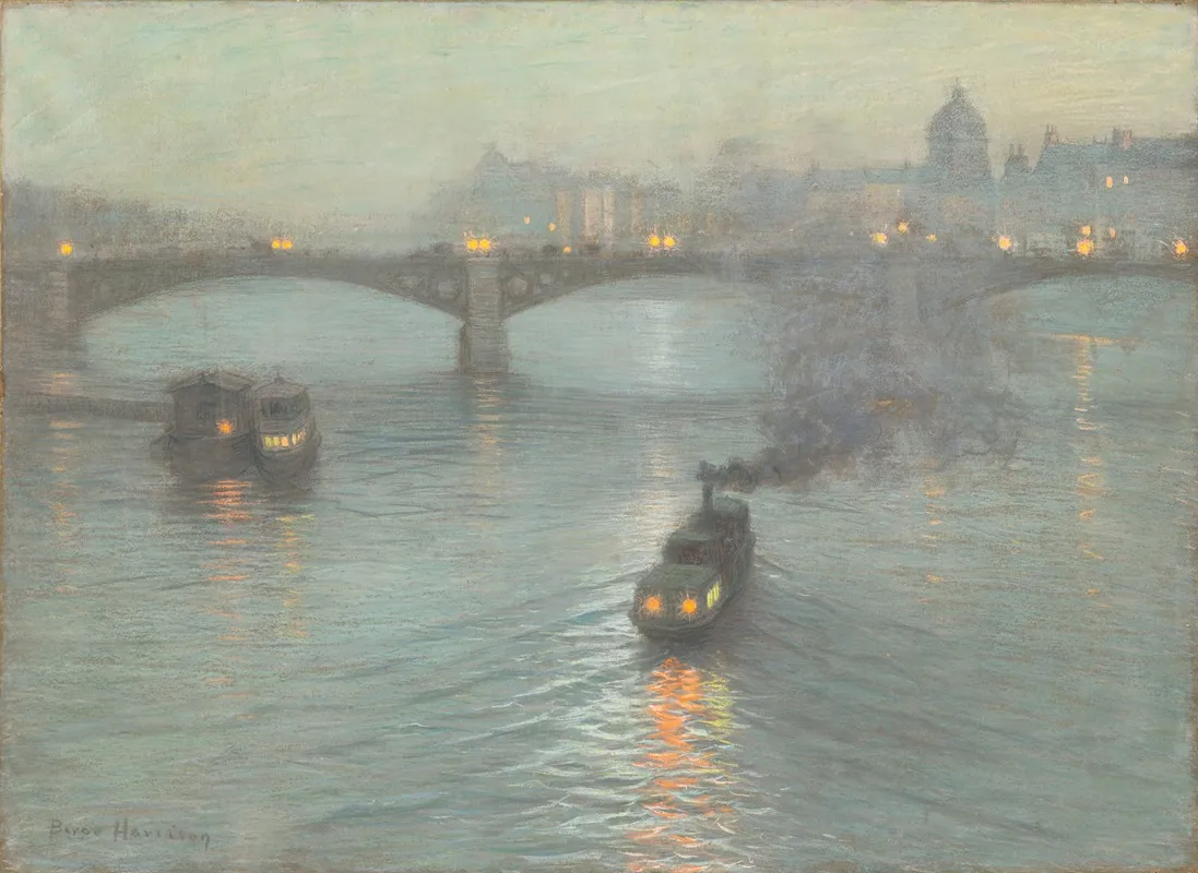 Evening On The Seine 3 by Birge Harrison - Canvas Print