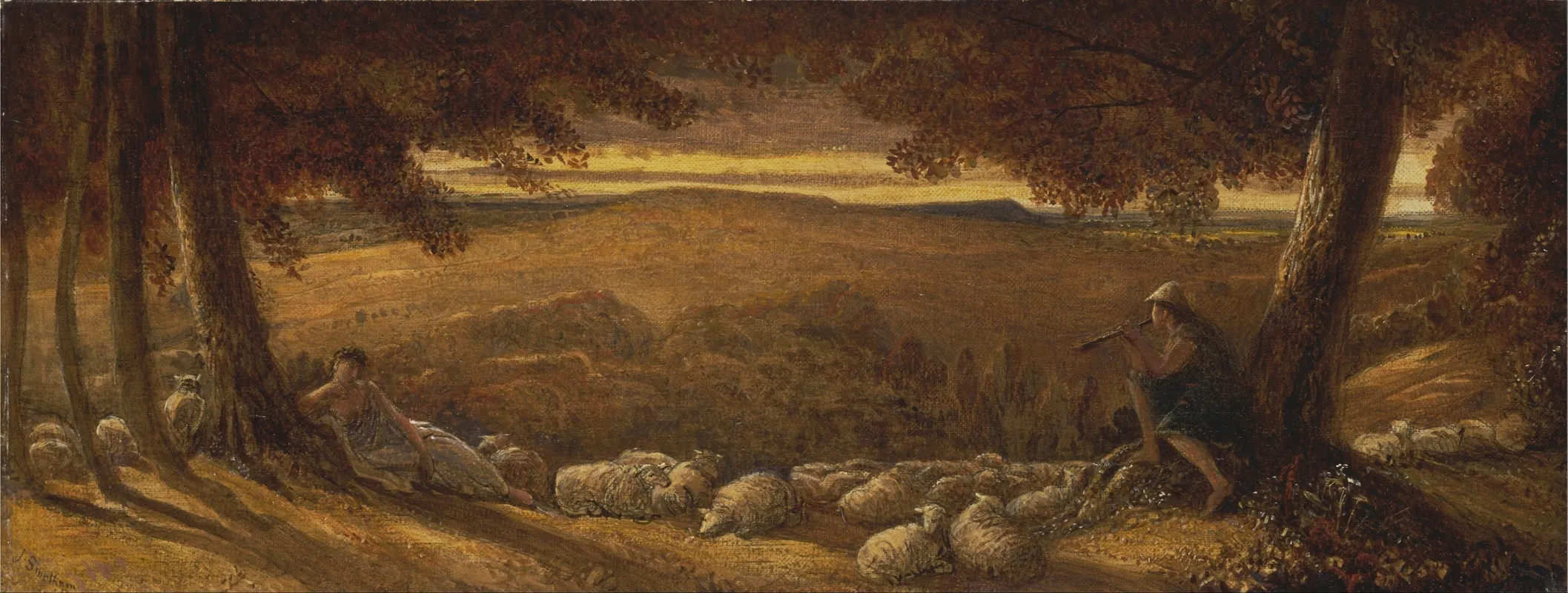 Evening Pasture by James Smetham - Canvas Print