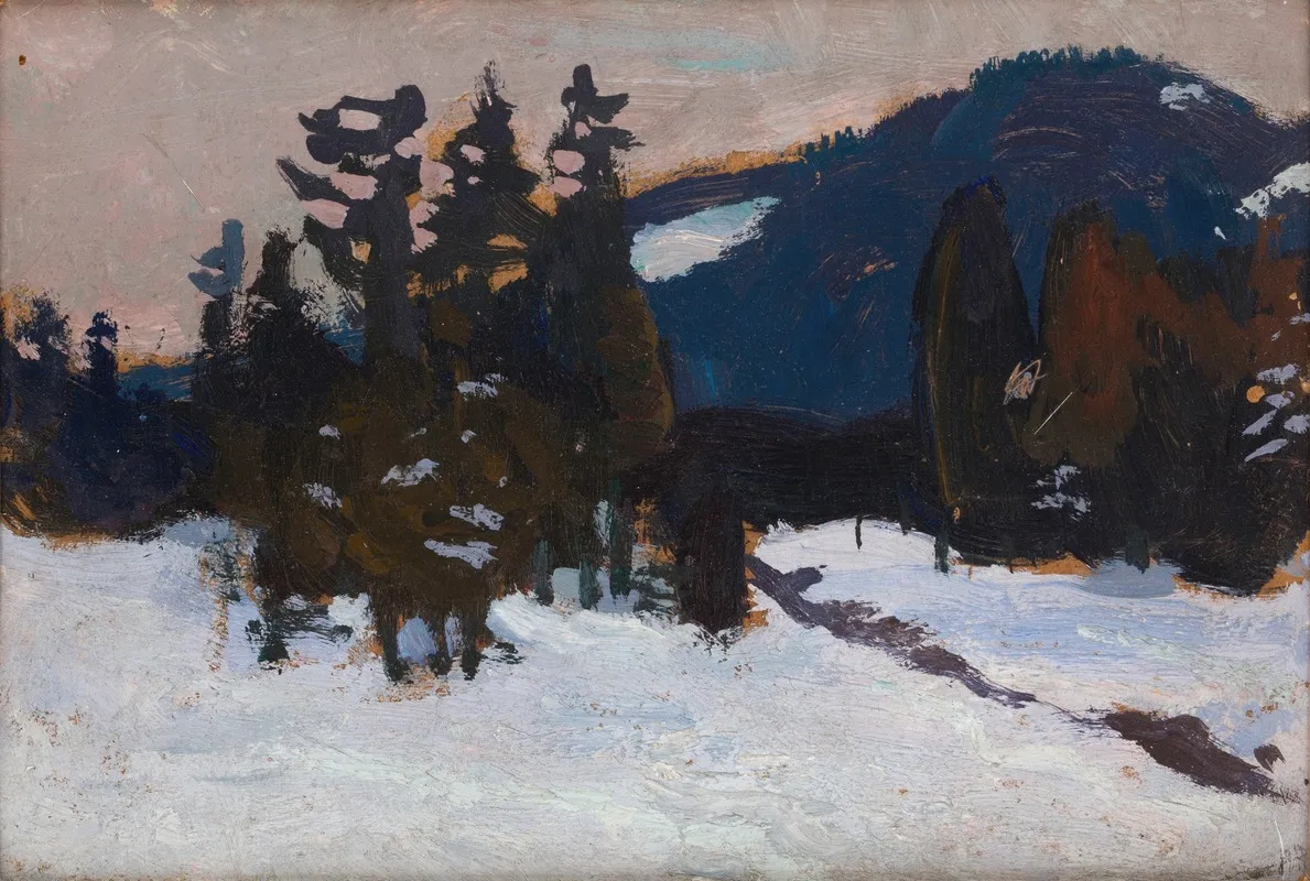 Evening Under Koziniec by Jan Stanisławski - Canvas Print