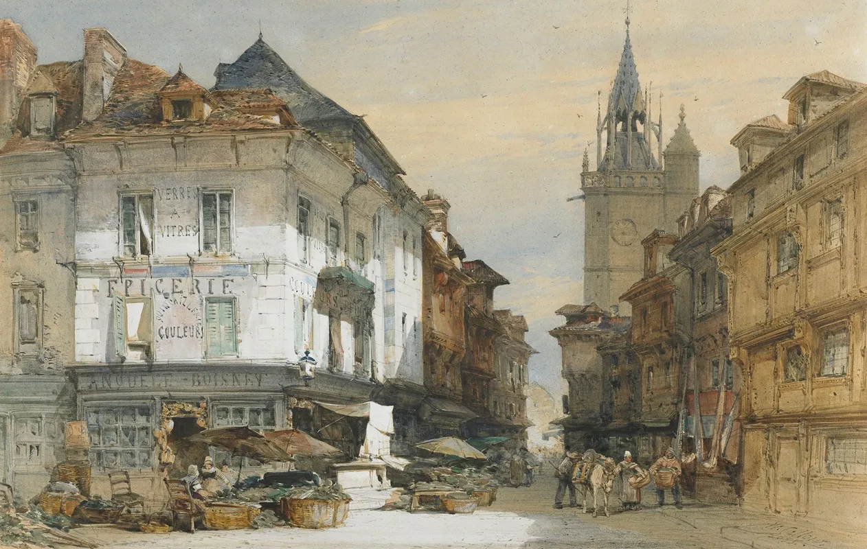 Evereux France by William Callow - Canvas Print