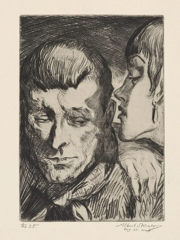 Evil Counsel by Albert Sterner - Canvas Print