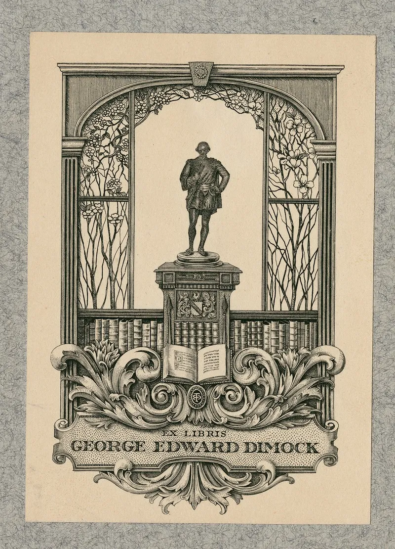 Ex Libris 6 by George Edward Dimock - Canvas Print
