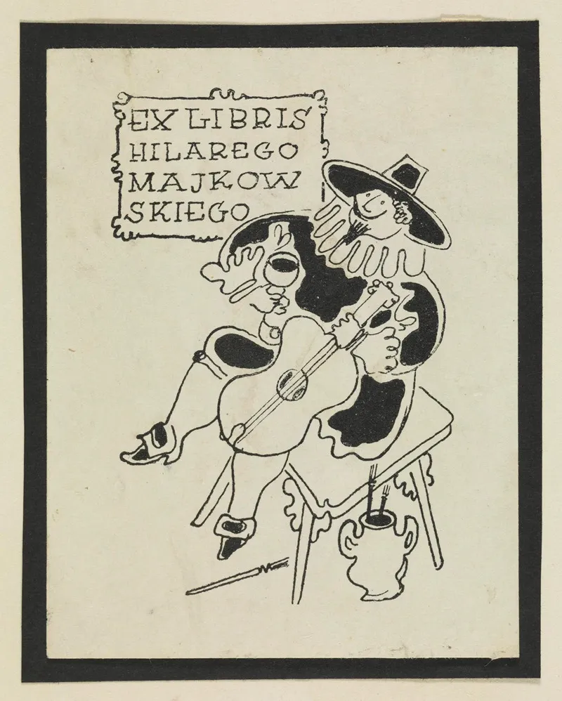Ex Libris Hilarego Majkowskiego 5 by Witold Gawęcki - Canvas Print