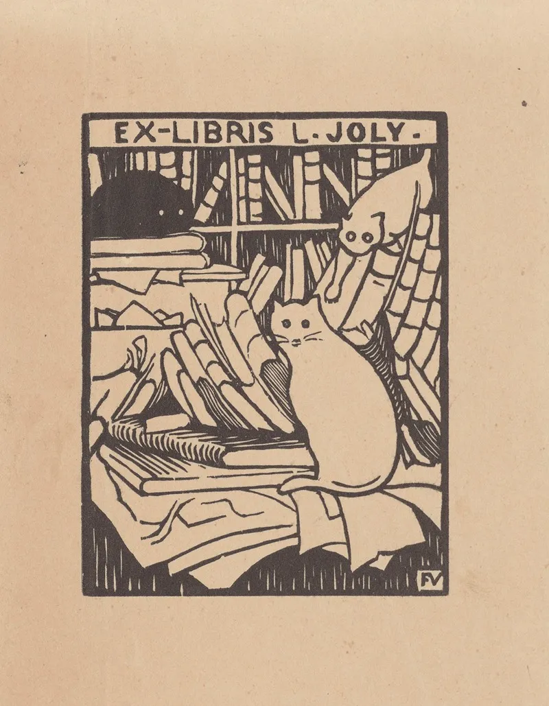 Ex Libris L Joly by Félix Vallotton - Canvas Print