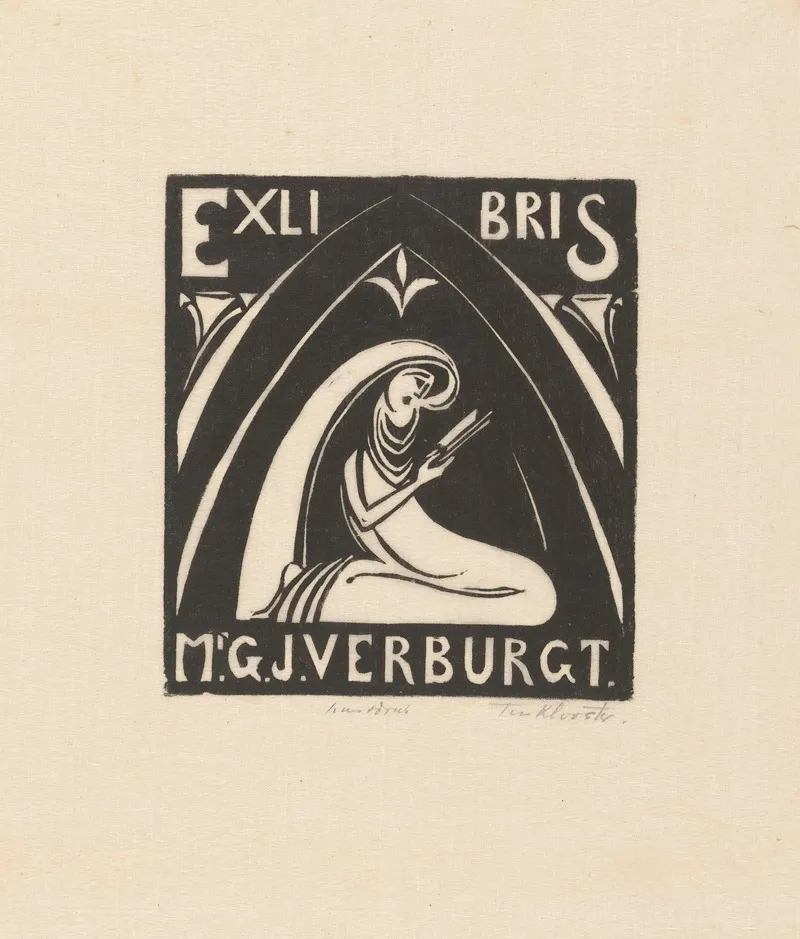 Ex Libris Van G J Verburgt by Johannes Frederik Engelbert ten Klooster - Canvas Print