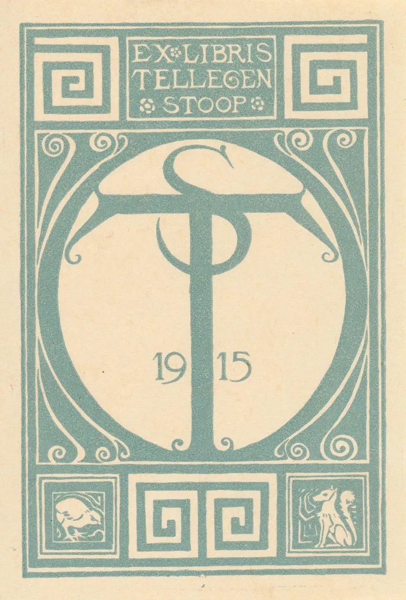 Ex Libris Van Tellegen Stoop by Richard Nicolaüs Roland Holst - Canvas Print