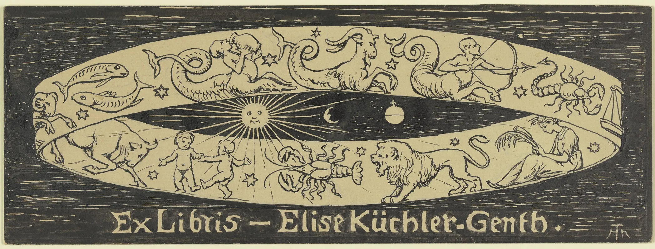 Exlibris Elise Kuchler Genth
