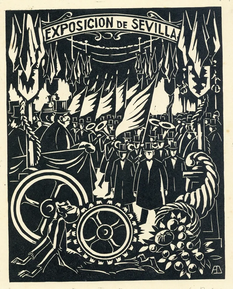 Exposicion De Sevilla by Albert Daenens - Canvas Print