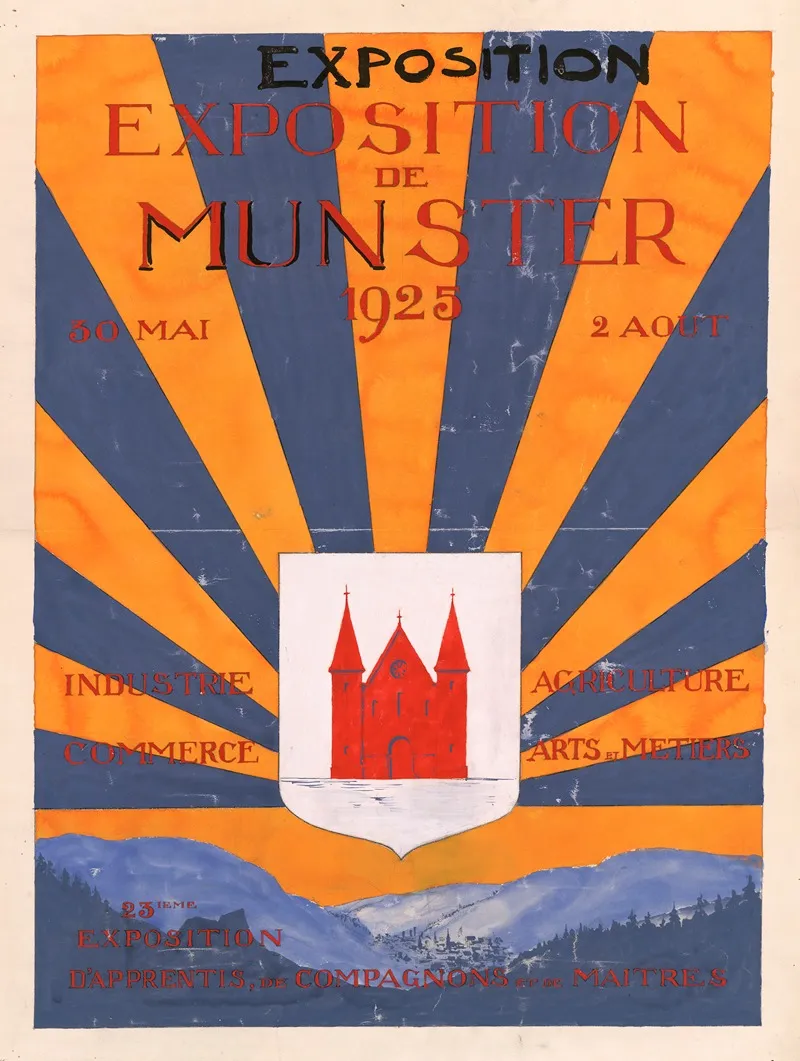 Exposition De Munster 30 Mai 2 Aout 1925
