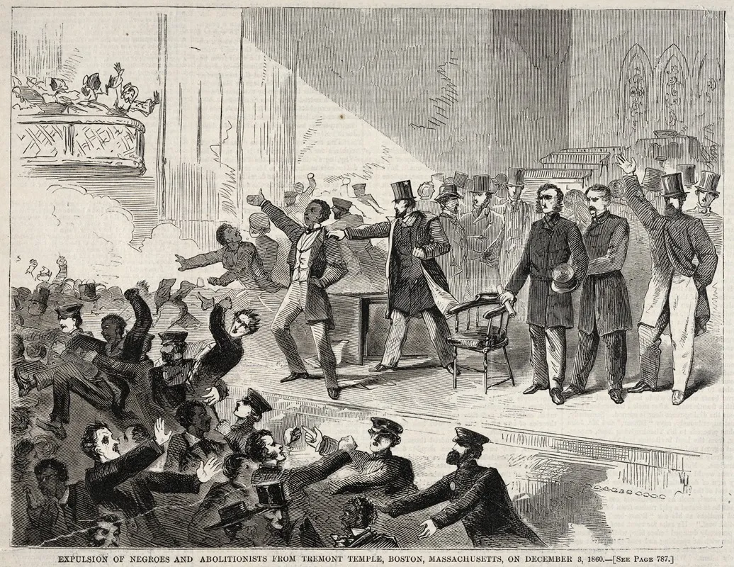 Expulsion Of Negroes And Abolitionists From Tremont Temple Boston Massachusetts On December 3 1860