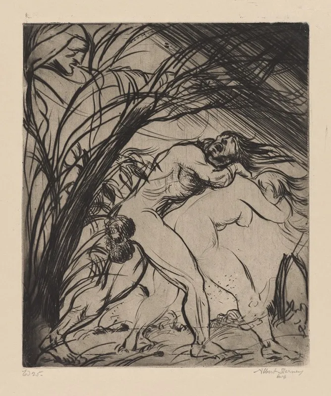 Expulsion by Albert Sterner - Canvas Print