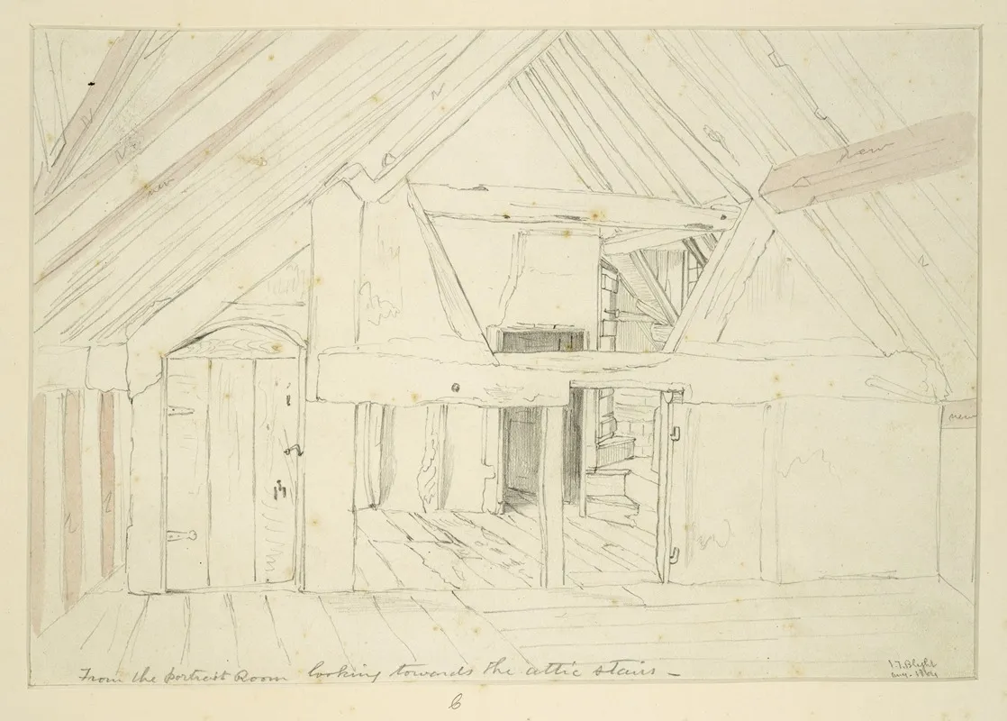 Exterior And Interior Views Of The Birthplace by John Thomas Blight - Canvas Print