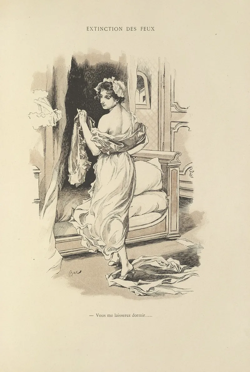 Extinction Des Feux by Ferdinand Bac - Canvas Print