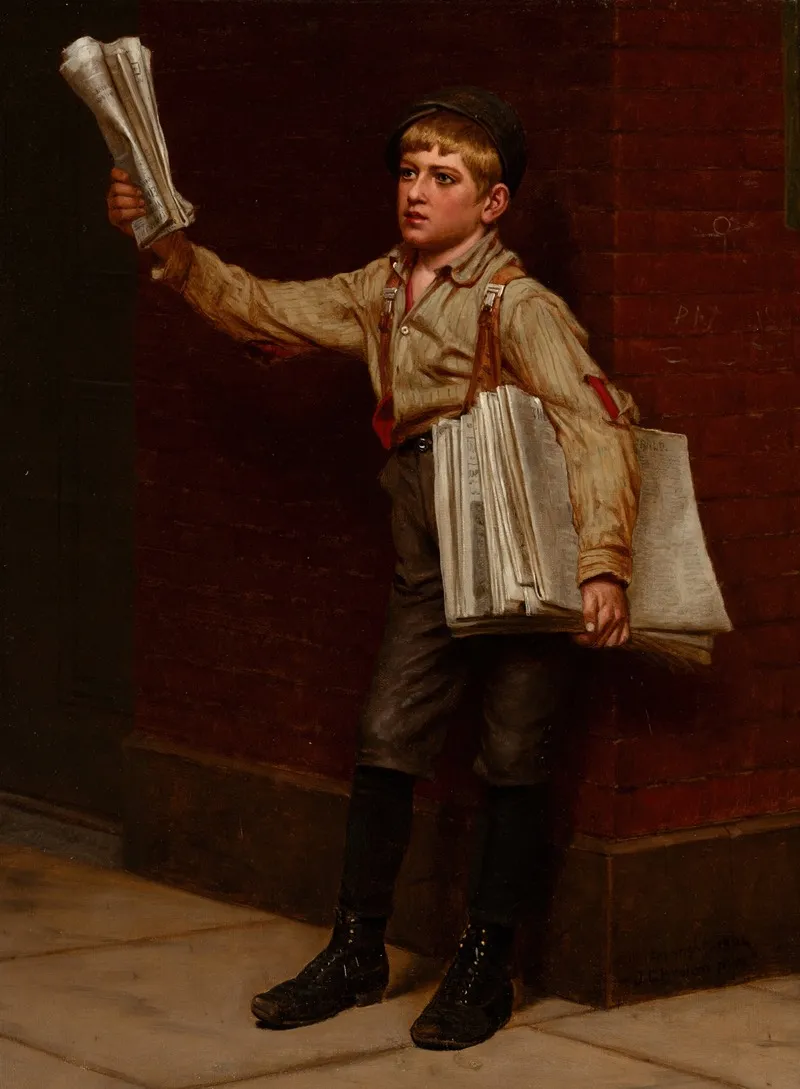 Extra by John George Brown - Canvas Print