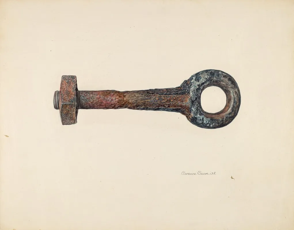 Eye Bolt by Clarence Secor - Canvas Print