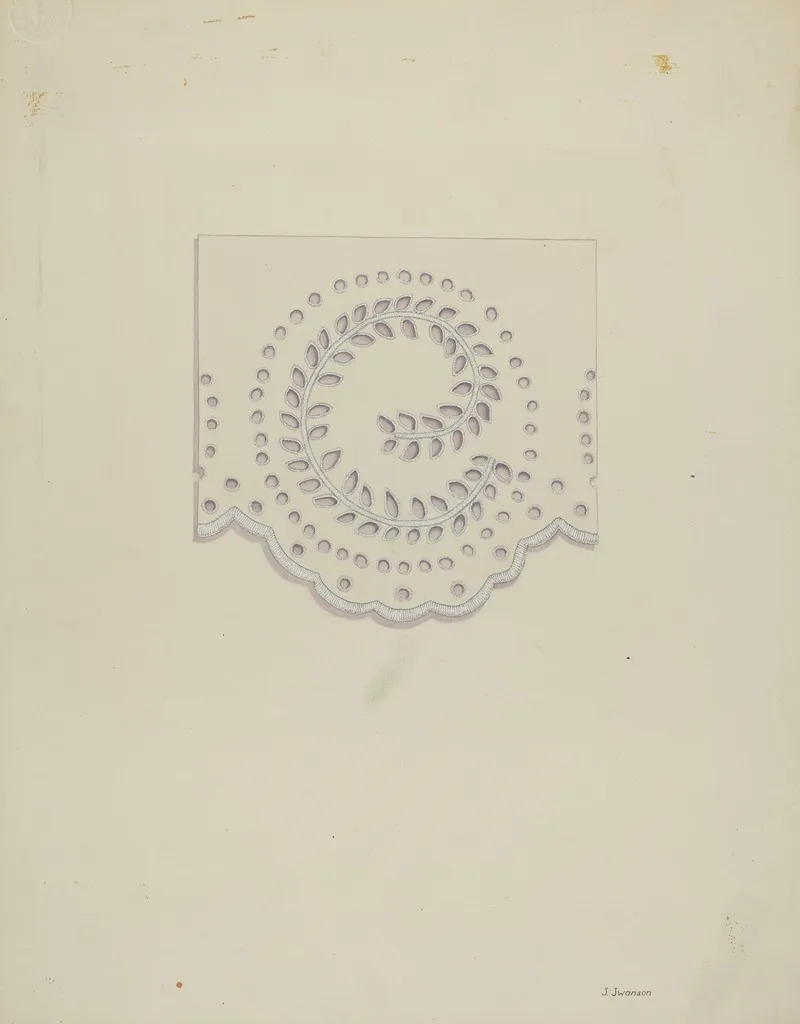 Eyelet Embroidery 2 by Syrena Swanson - Canvas Print