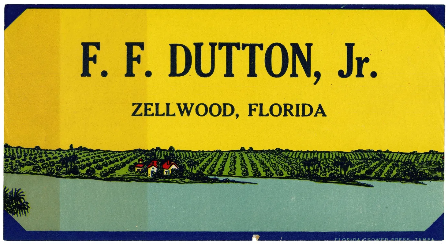 F F Dutton Jr Produce Label