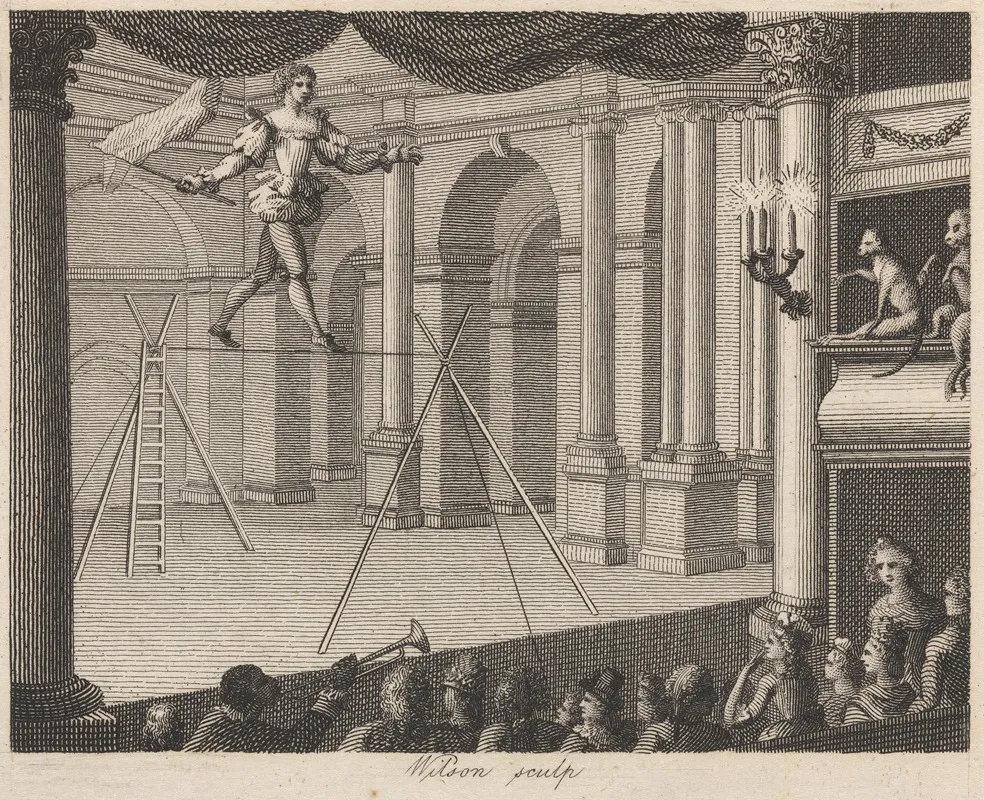 Fable Xl The Two Monkeys by John Wootton - Canvas Print