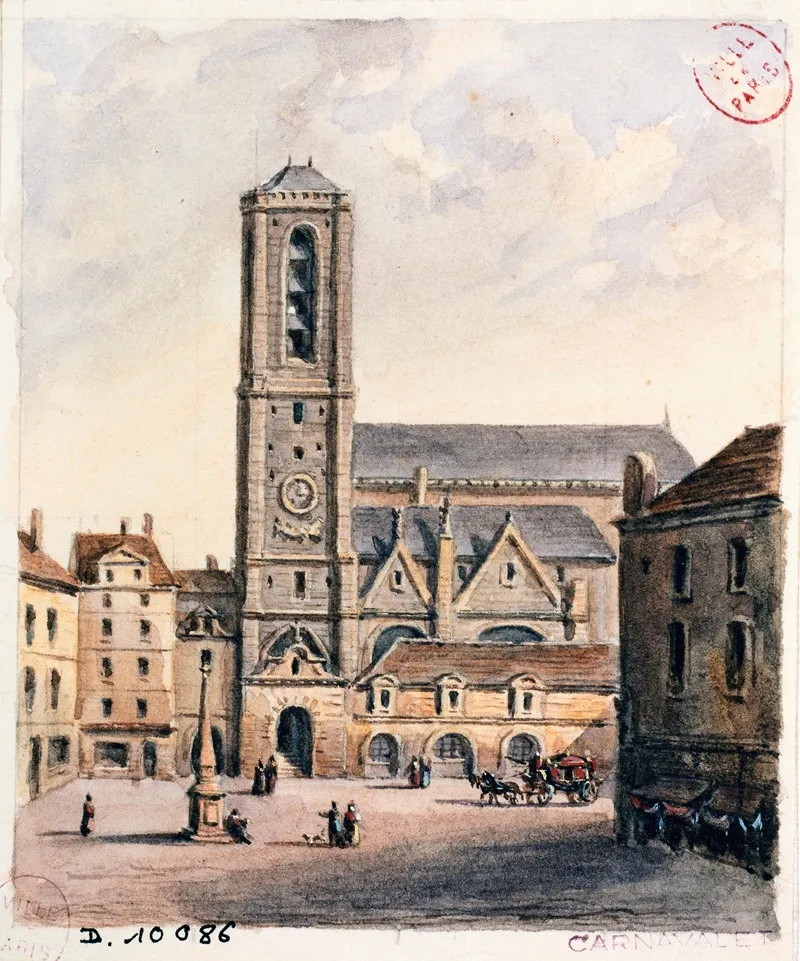 Facade Deglise by Auguste-Sébastien Bénard - Canvas Print