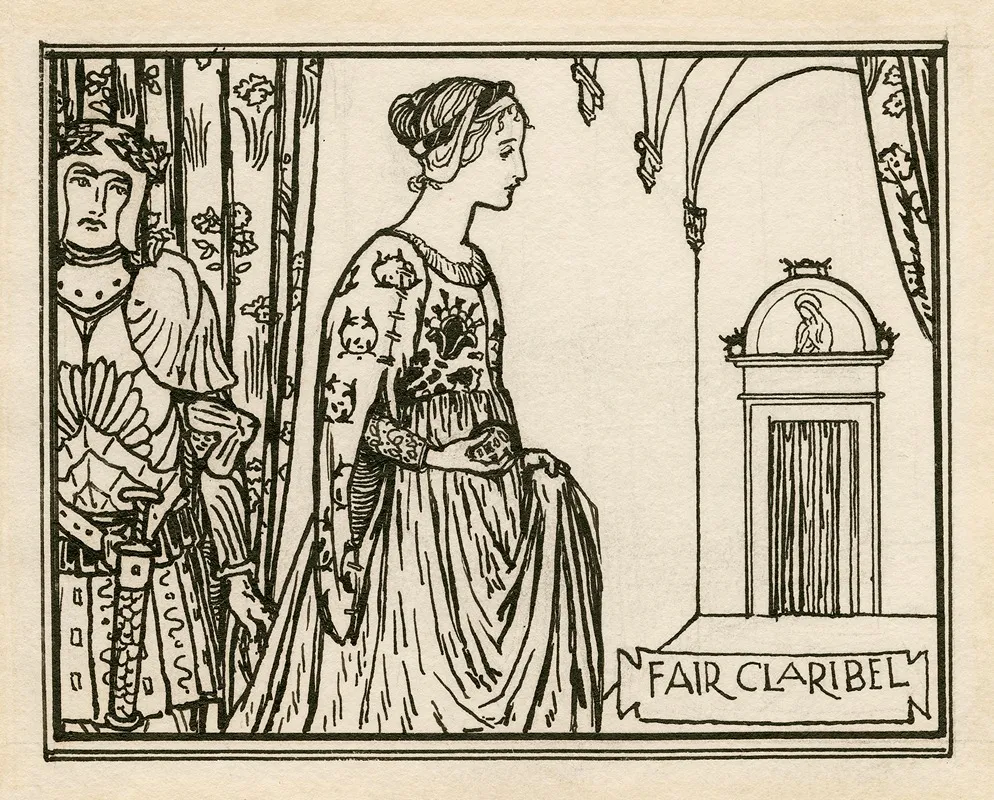 Fair Claribel by Robert Anning Bell - Canvas Print