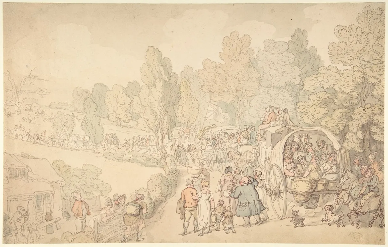 Fairlop Fair Essex by Thomas Rowlandson - Canvas Print