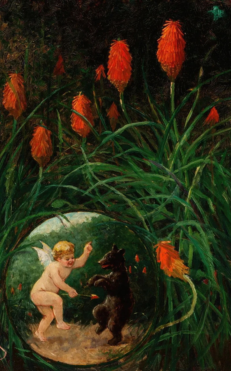 Fairy And Bear In Garden