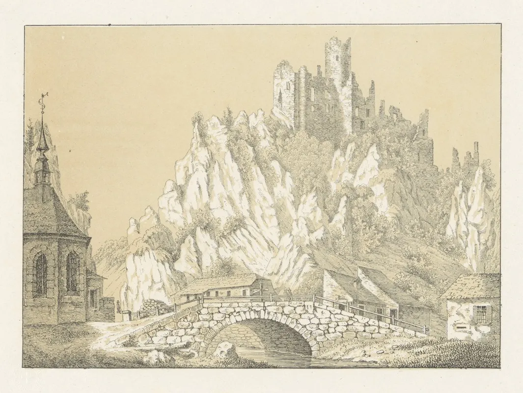 Falkenstein by Johann Friedrich Wagner - Canvas Print