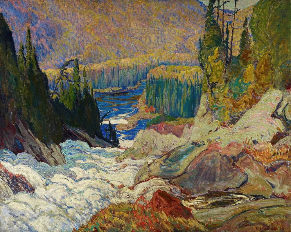 Falls Montreal River by James Edward Hervey MacDonald - Canvas Print