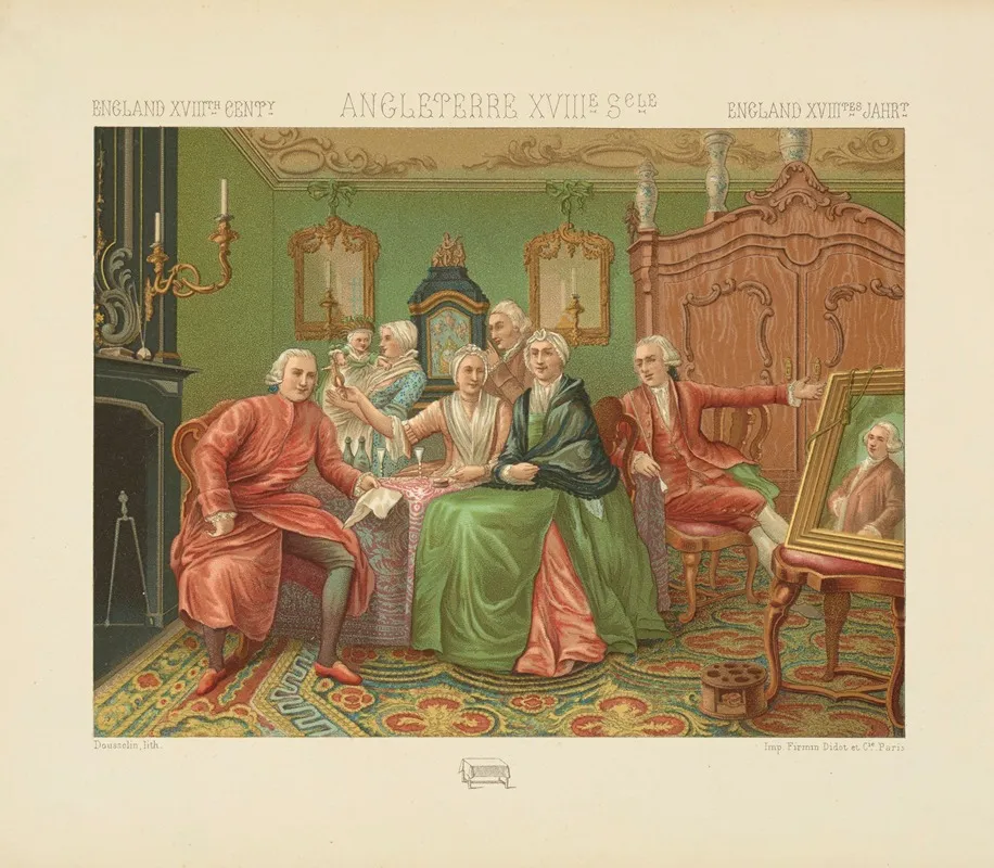 Famille Bourgeoise Dans Son Interieur Xviiie Siecle