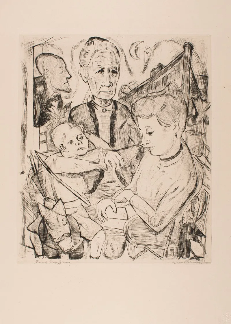 Family Scene Beckmann Family Plate 2 From The Portfolio Faces