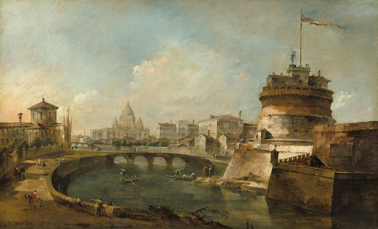 Fanciful View Of The Castel Santangelorome