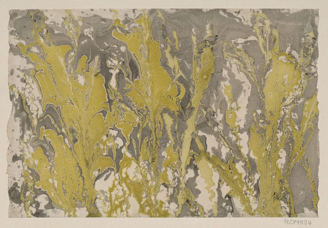 Fantasiemarmorpapier Olmarmor 5 by Laura Lange - Canvas Print