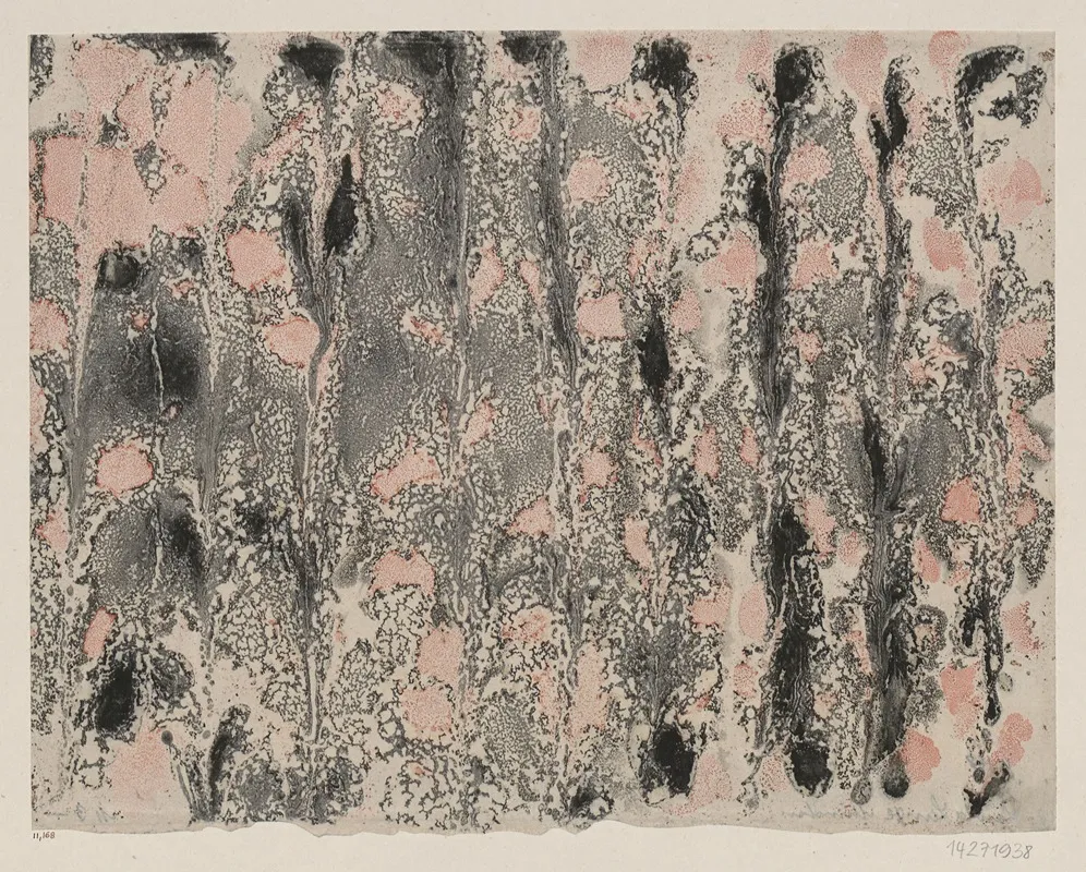 Fantasiemarmorpapier Olmarmor 6 by Laura Lange - Canvas Print