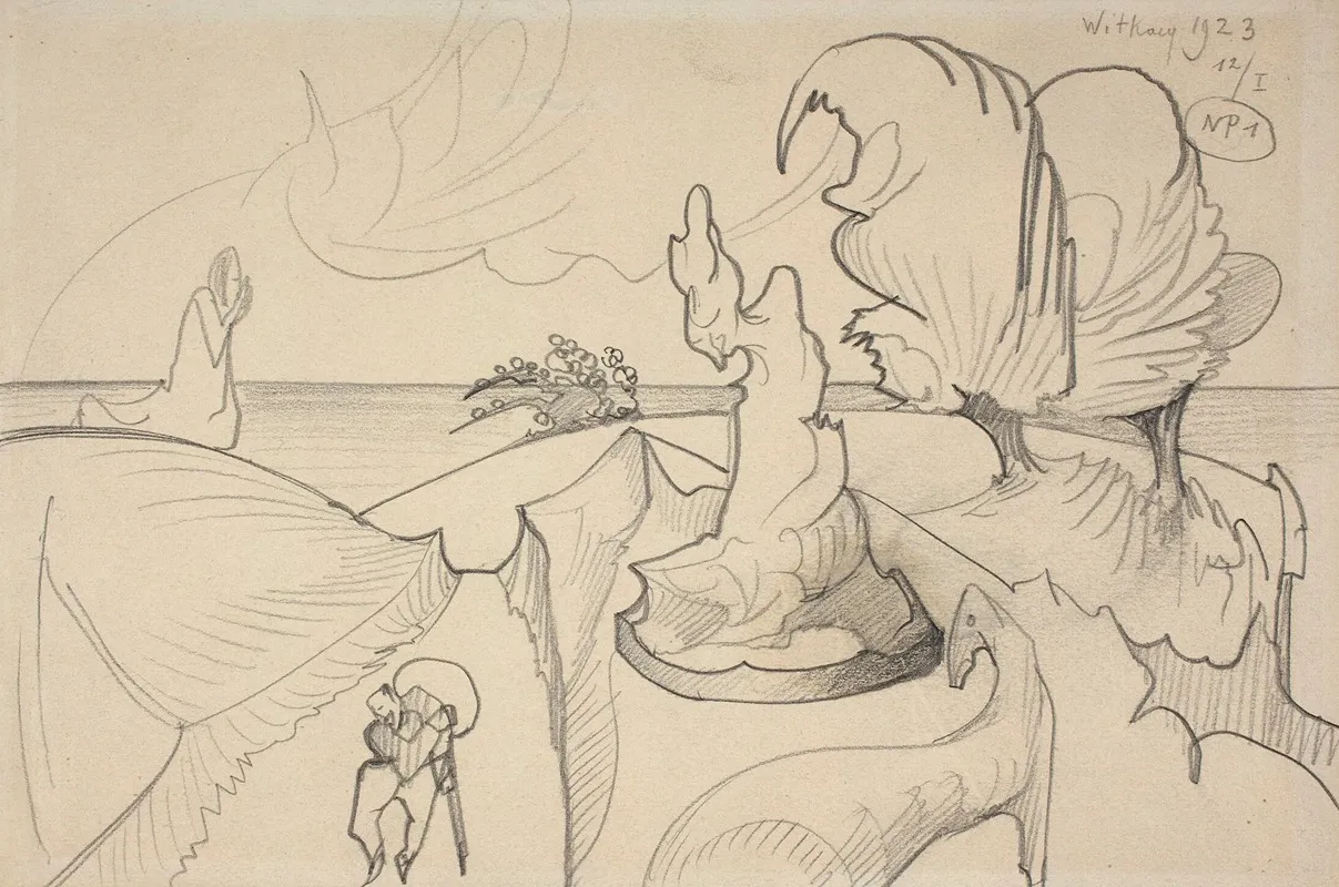 Fantastic Landscape 5 by Stanisław Ignacy Witkiewicz - Canvas Print