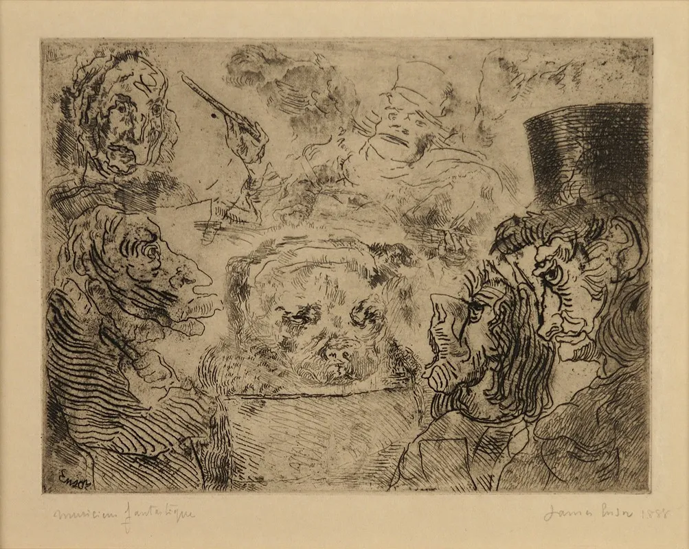 Fantastical Musicians by James Ensor - Canvas Print