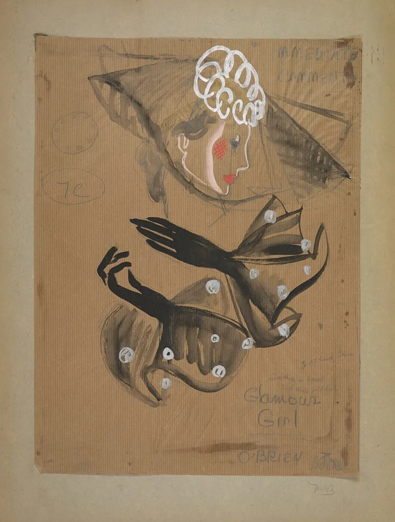 Fantasy 1939 Glamour Girl 2 by Alex Jones - Canvas Print