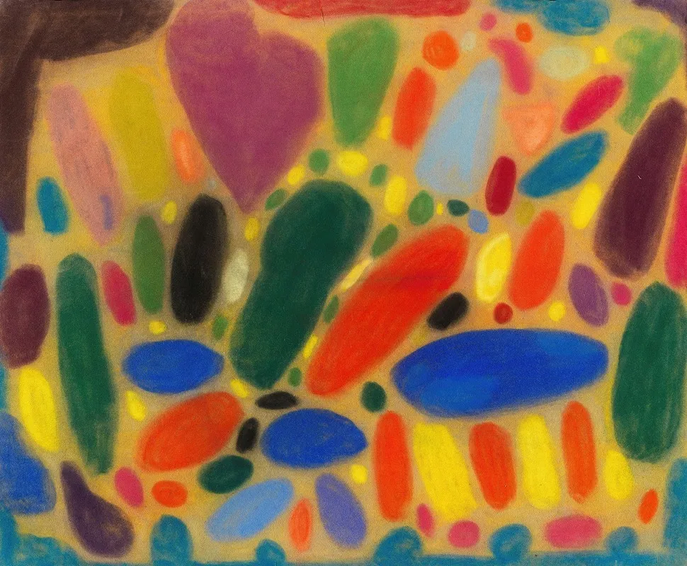 Farbkomposition Mit Rund Und Ovalformen