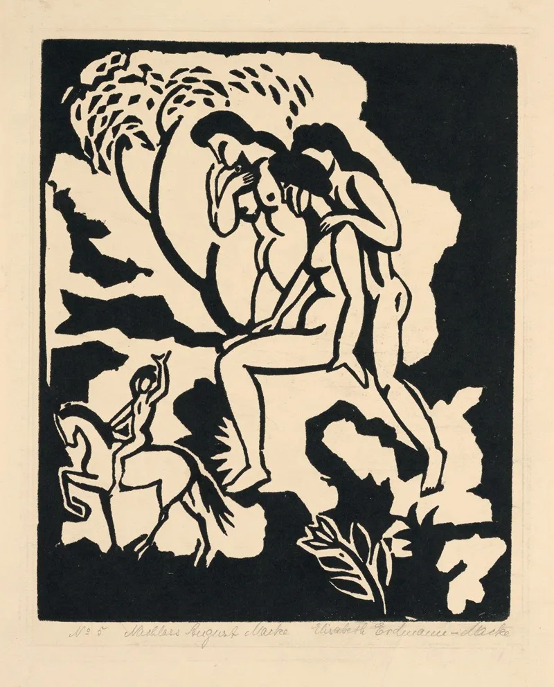 Farewell 2 by August Macke - Canvas Print