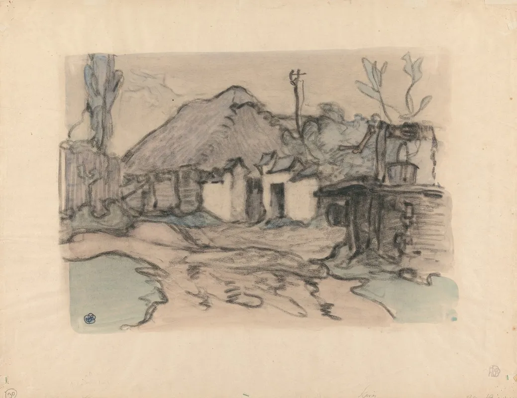 Farm Buildings And Well Poland