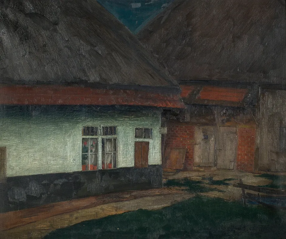 Farm Court Yard by Valerius De Saedeleer - Canvas Print