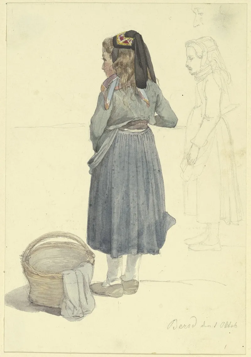 Farm Girl With Basket