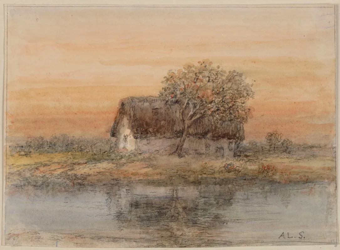 Farm With Tree by Alexander Schaepkens - Canvas Print