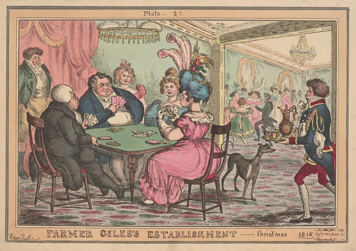 Farmer Giless Establishment Christmas 1816