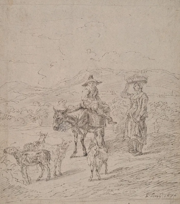Farmers Going To Market by Matthys van den Bergh - Canvas Print