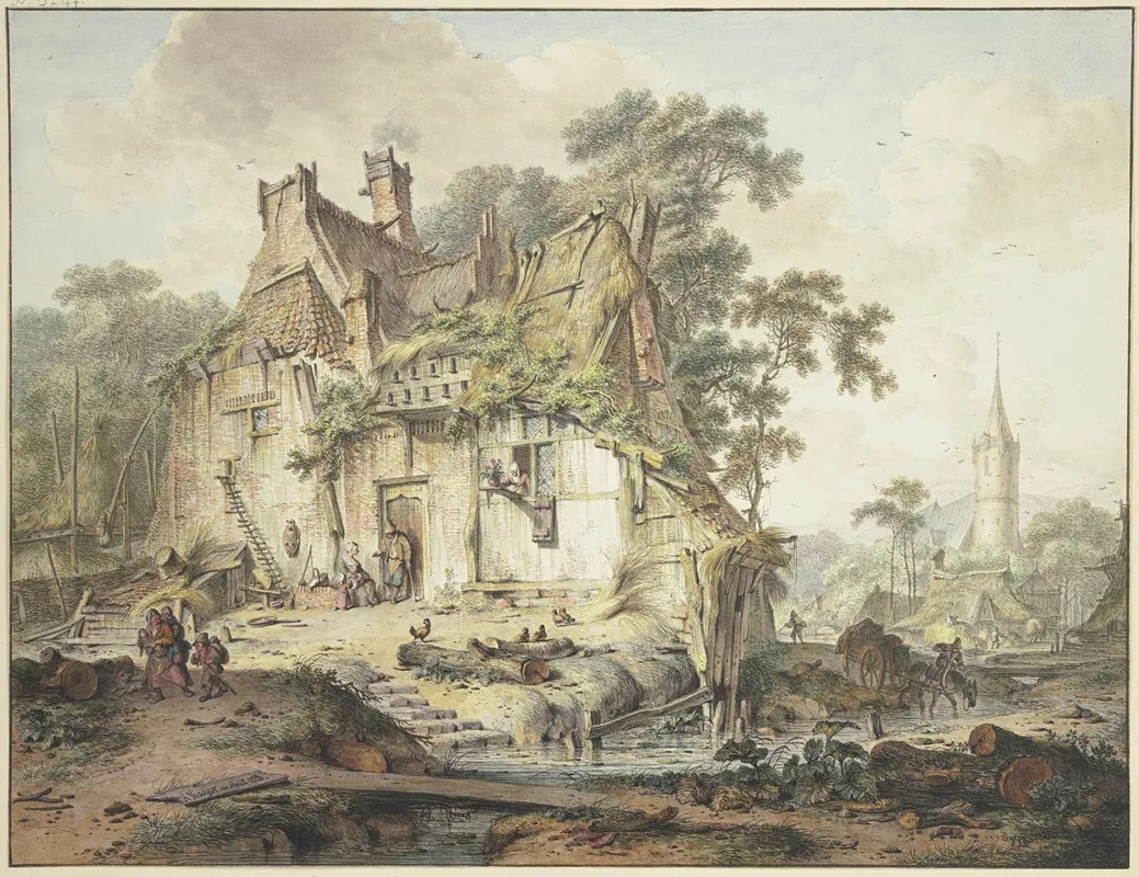 Farmhouse By A Stream