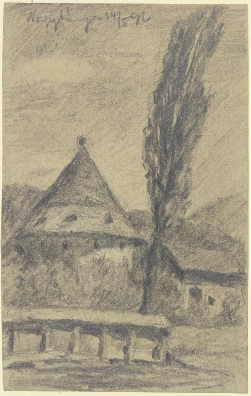 Farmstead In Nagybanya by Jakob Nussbaum - Canvas Print