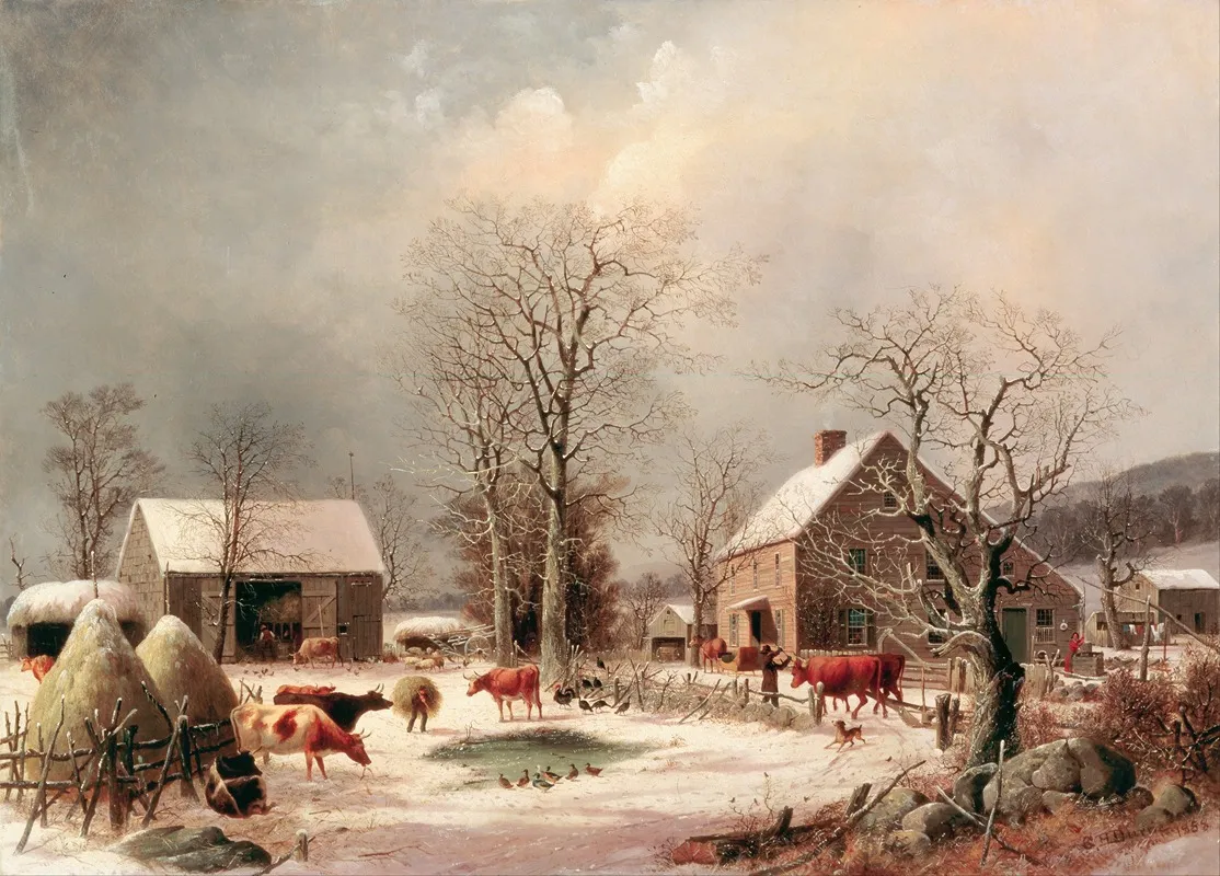 Farmyard In Winter